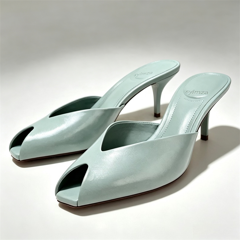 Summer Clothing Brands - 섹시한 오픈토 디자인 브랜드 하이힐 슬리퍼