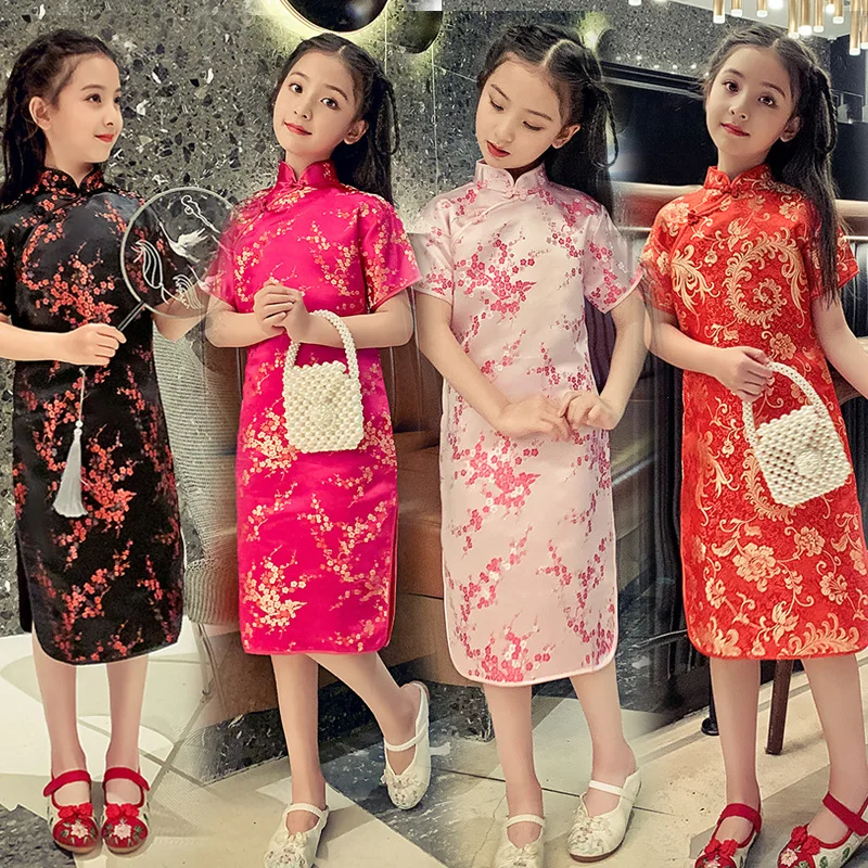 Summer Clothing Baby Girl - 여름 어린이 cheongsam 현대 파티 여자