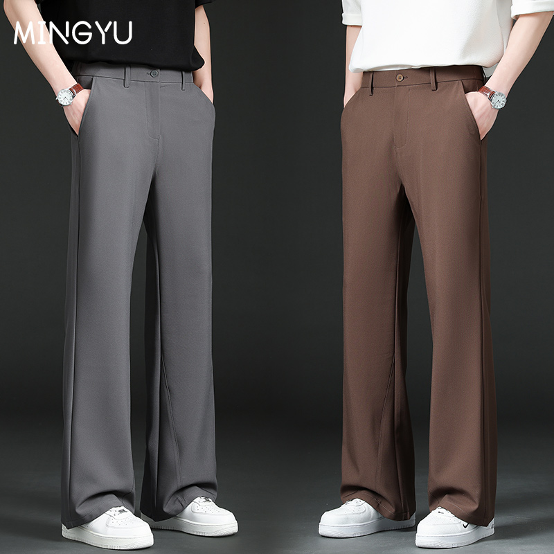 브랜드 의류 봄 여름 부드러운 플레어 팬츠 남성 비즈니 - Summer Clothing Brands 리뷰 및 가격