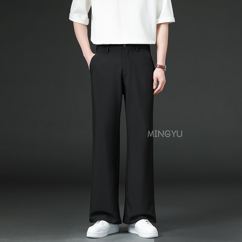 브랜드 의류 봄 여름 부드러운 플레어 팬츠 남성 비즈니 - Summer Clothing Brands 리뷰 및 가격