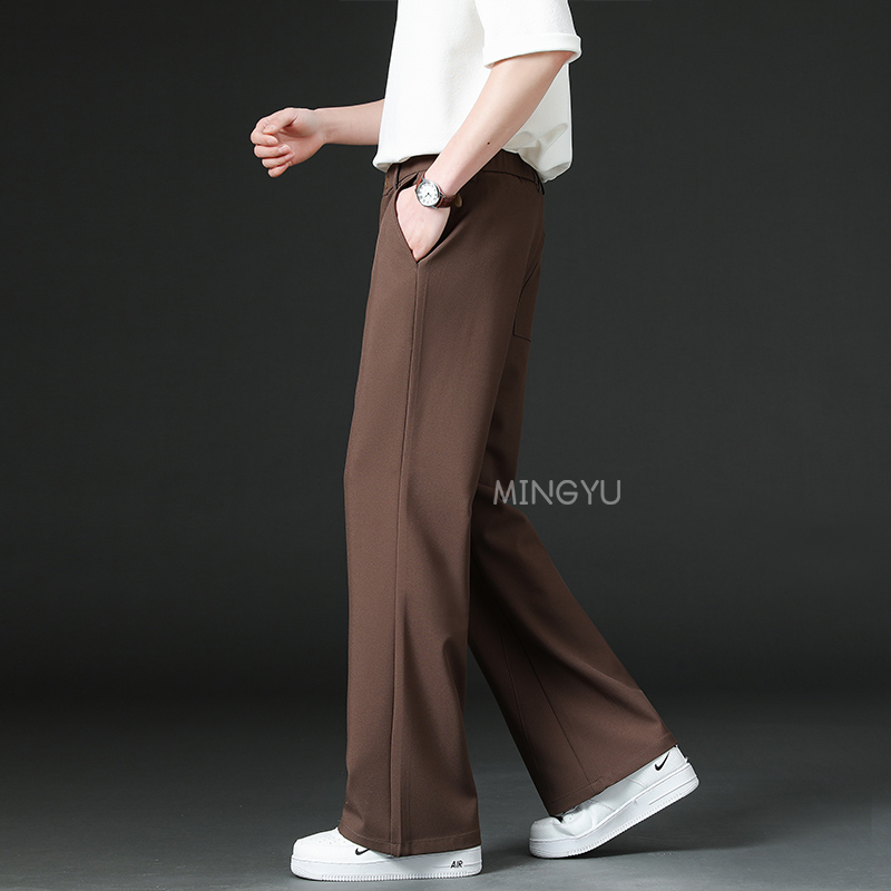브랜드 의류 봄 여름 부드러운 플레어 팬츠 남성 비즈니 - Summer Clothing Brands 리뷰 및 가격