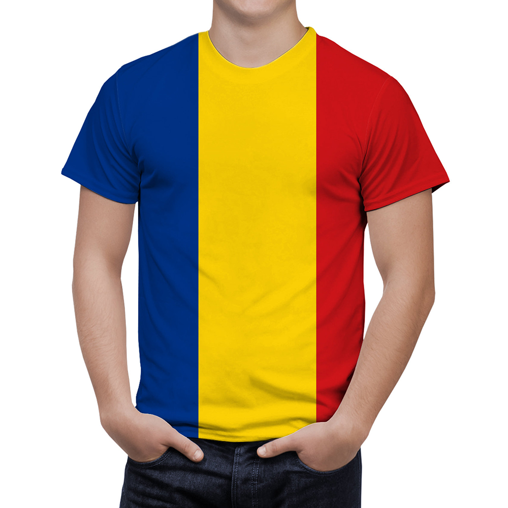 루마니아 국기 그래픽 T 셔츠 남성용 축구 유니폼 도매 - Summer Clothing Wholesale 리뷰 및 가격